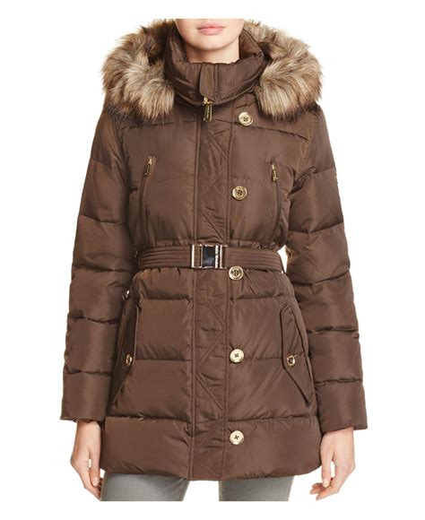 michael kors beige jacket|michael kors black puffer coat.